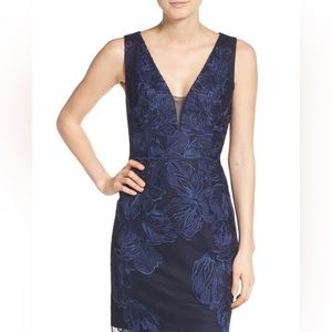 Betsey Johnson sexy dress navy size 0 cocktail new lace embroidery